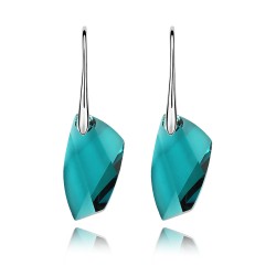 Premium quality Swarovski elements sea blue luxury earrings for women